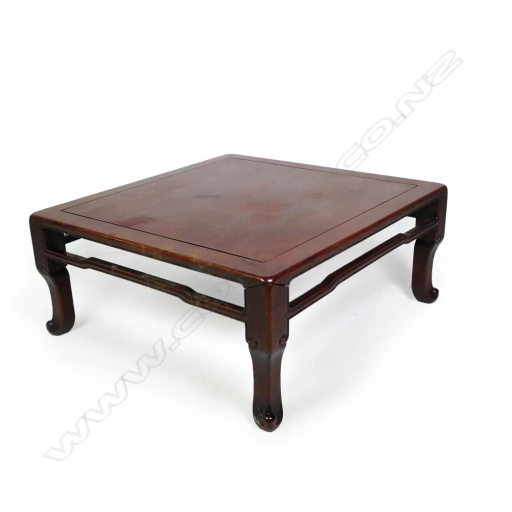 A Chinese rosewood square low table Image 1++