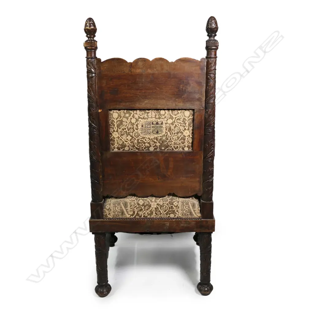 A Victorian oak baronial armchair Image 1++
