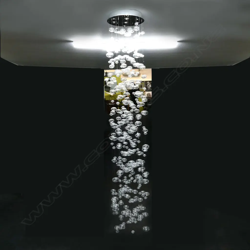 A contemporary long multi strand ceiling light fitting Image 1++