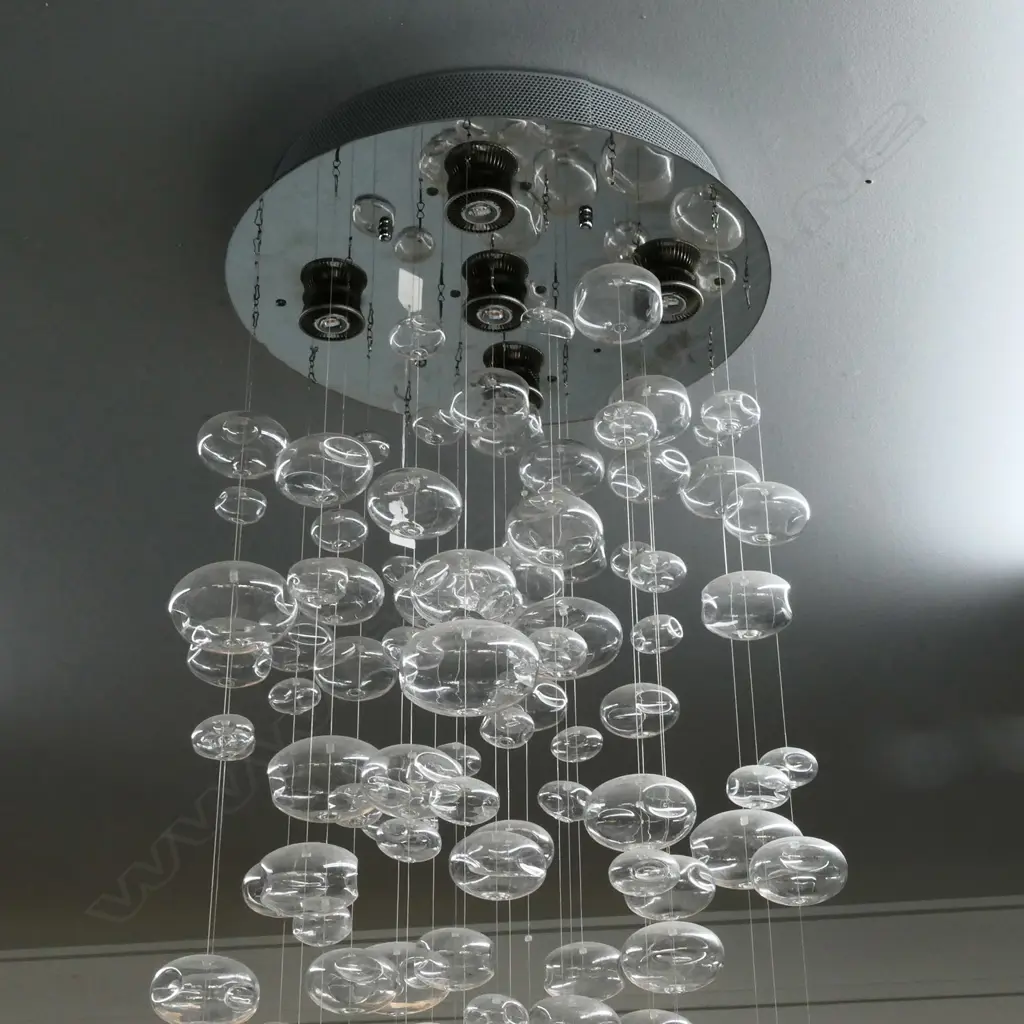A contemporary long multi strand ceiling light fitting Image 1++