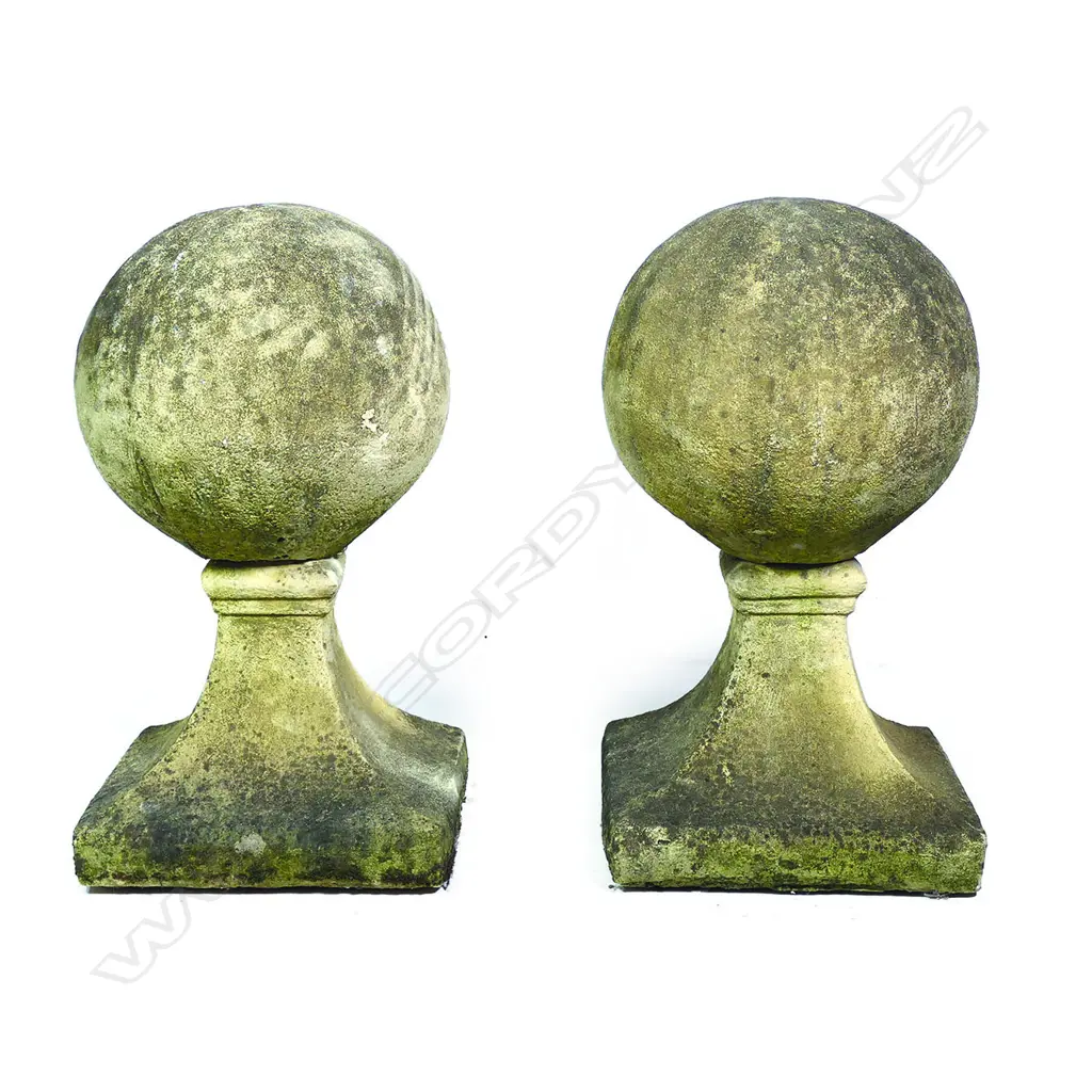 A pair of classical Churchstone gateway ball piers Image 1++
