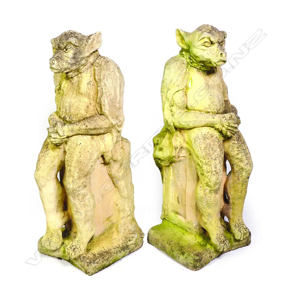 A pair of classical Churchstone gargoyles Image 1++