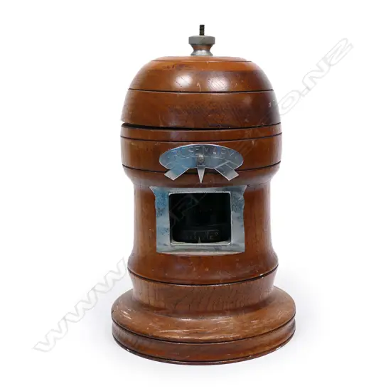 A turned elm ship's binnacle