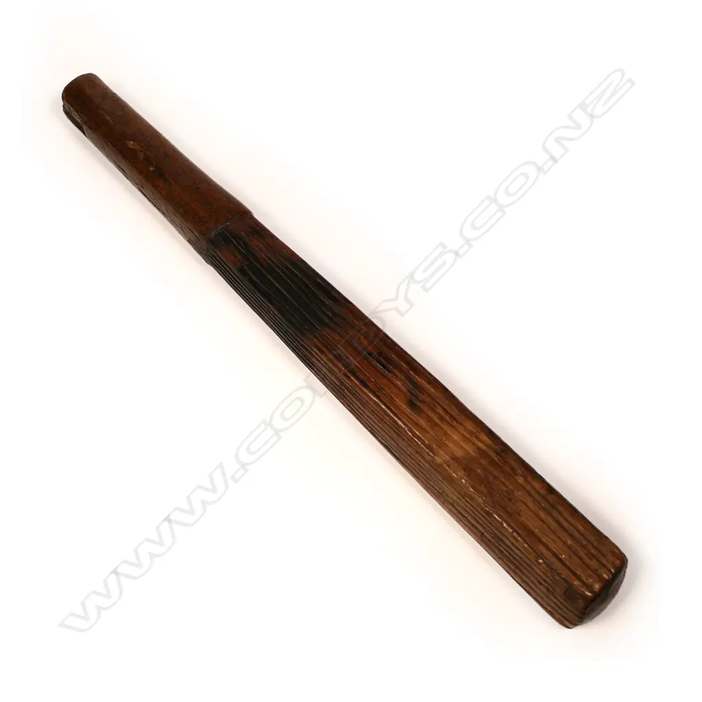 19thc Fijian hardwood tapa beater Image 1++