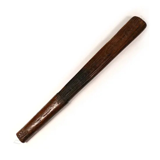 19thc Fijian hardwood tapa beater