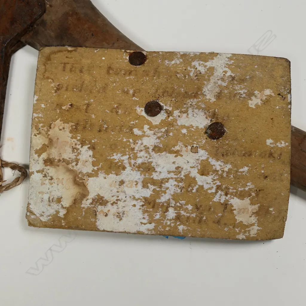 A New Zealand Land Wars historical tomahawk souvenired by William Birss together with von Tempsky and Birss photographs Image 1++