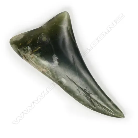 An old Maori carved pounamu pendant