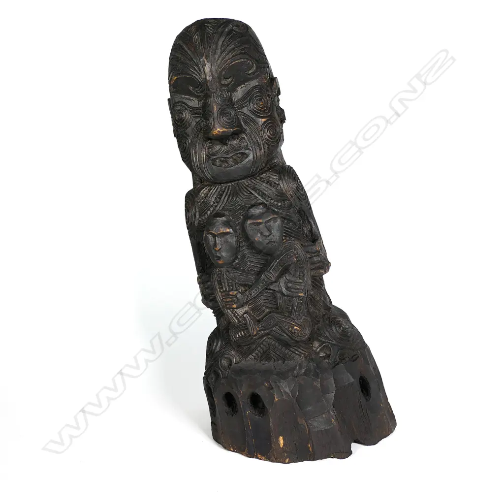 A small Maori ancestral figure carved by Ian McMillan Image 1++