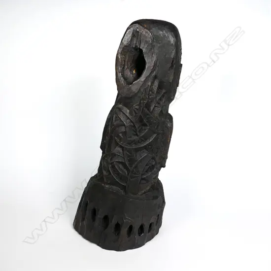 A small Maori ancestral figure carved by Ian McMillan