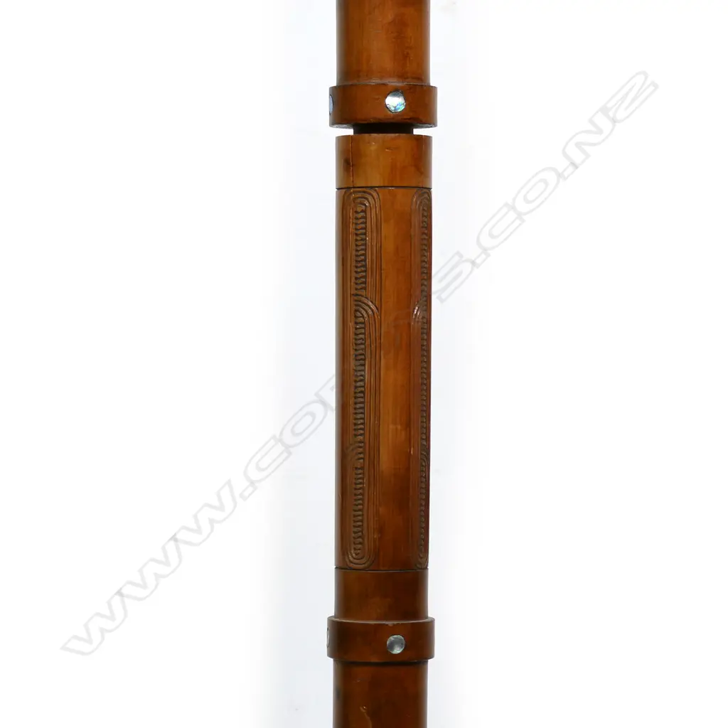 A vintage kauri standard lamp by John Empsall Sykes Image 1++