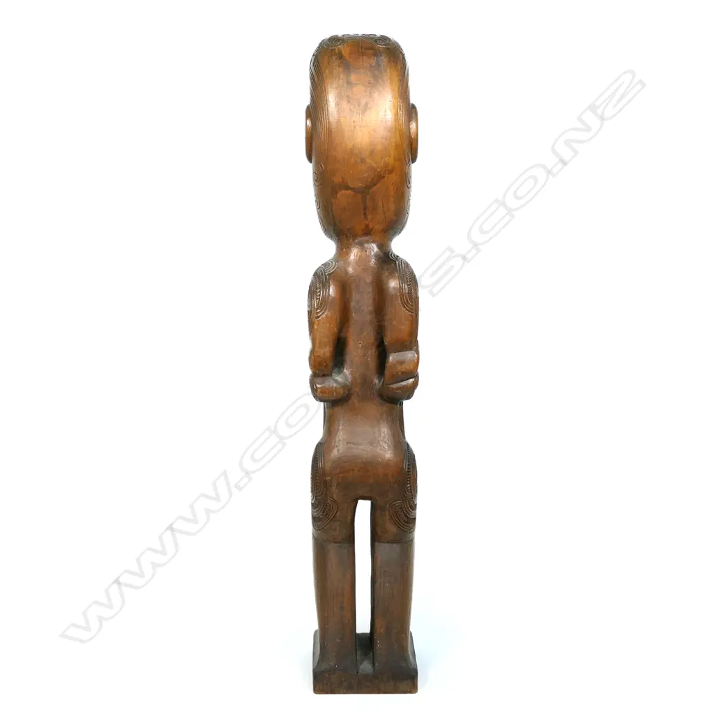 A vintage carved Maori figure by John Empsall Sykes Image 1++