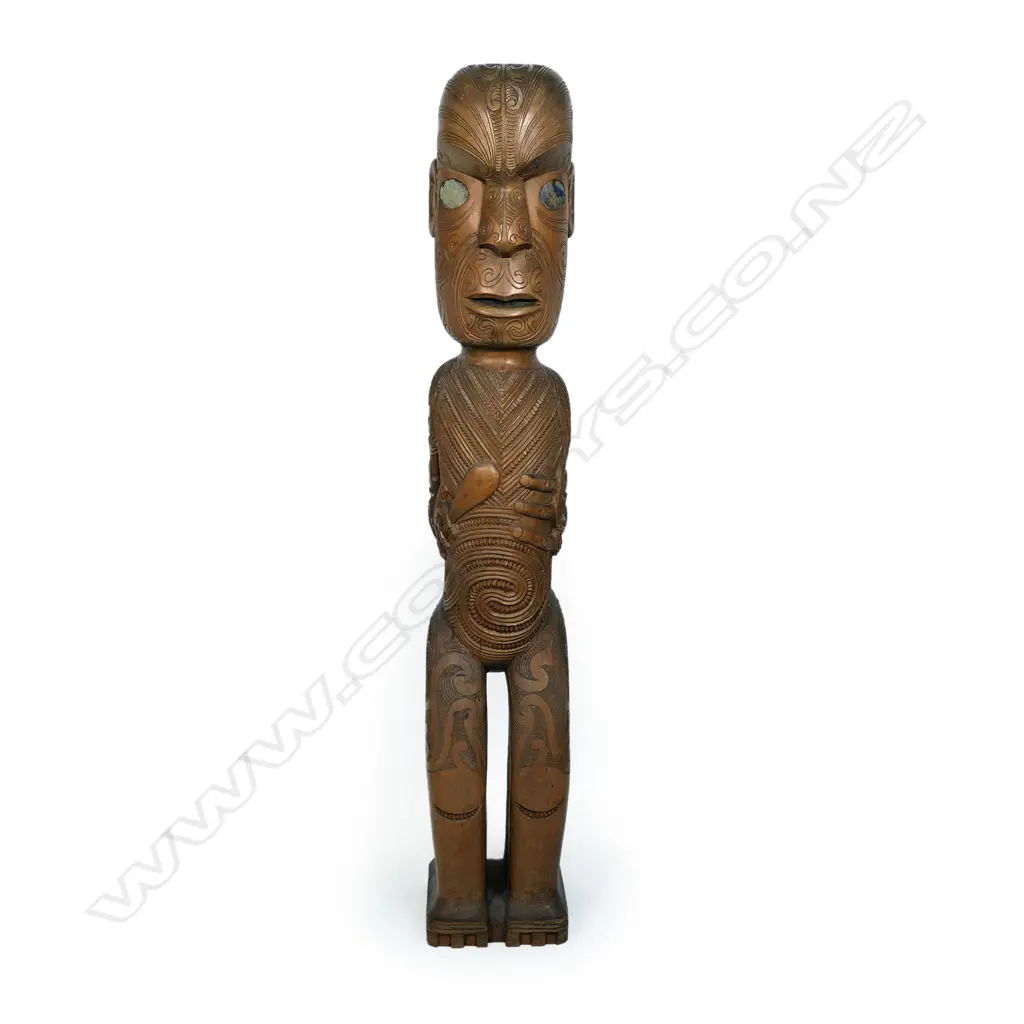 A vintage carved Maori figure by John Empsall Sykes Image 1++