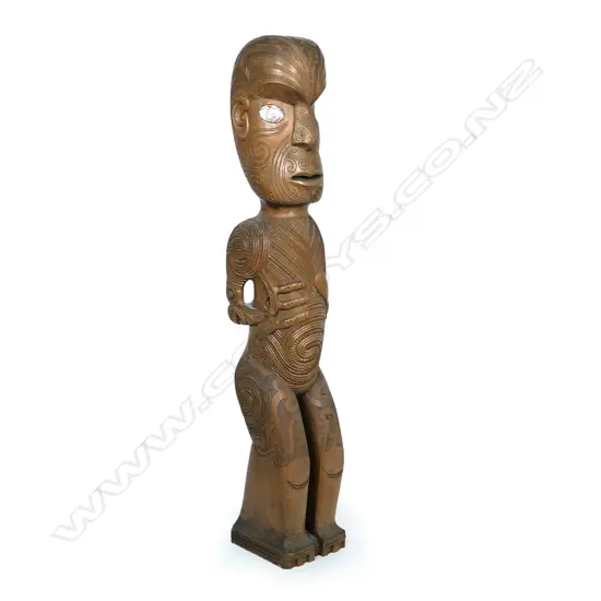 A vintage carved Maori figure by John Empsall Sykes
