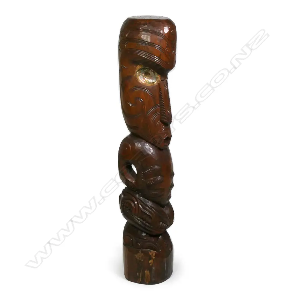A 20thC Maori carved poutokomanawa figure Image 1++