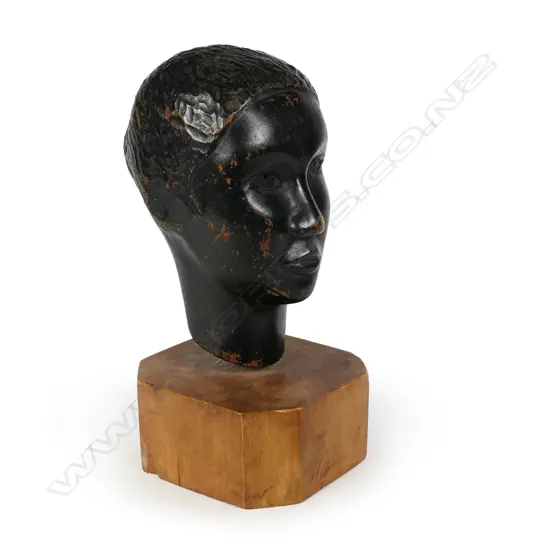 K A Spring (English) early/mid 20thC 'Head wood carving'