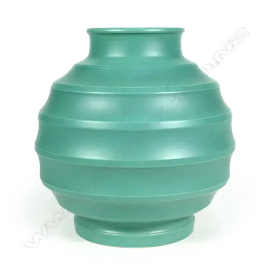 A Keith Murray green spherical vase