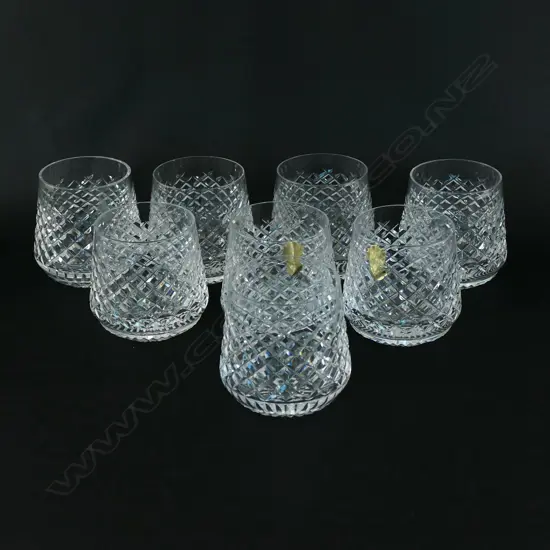A set of eight Waterford crystal whisky glasses