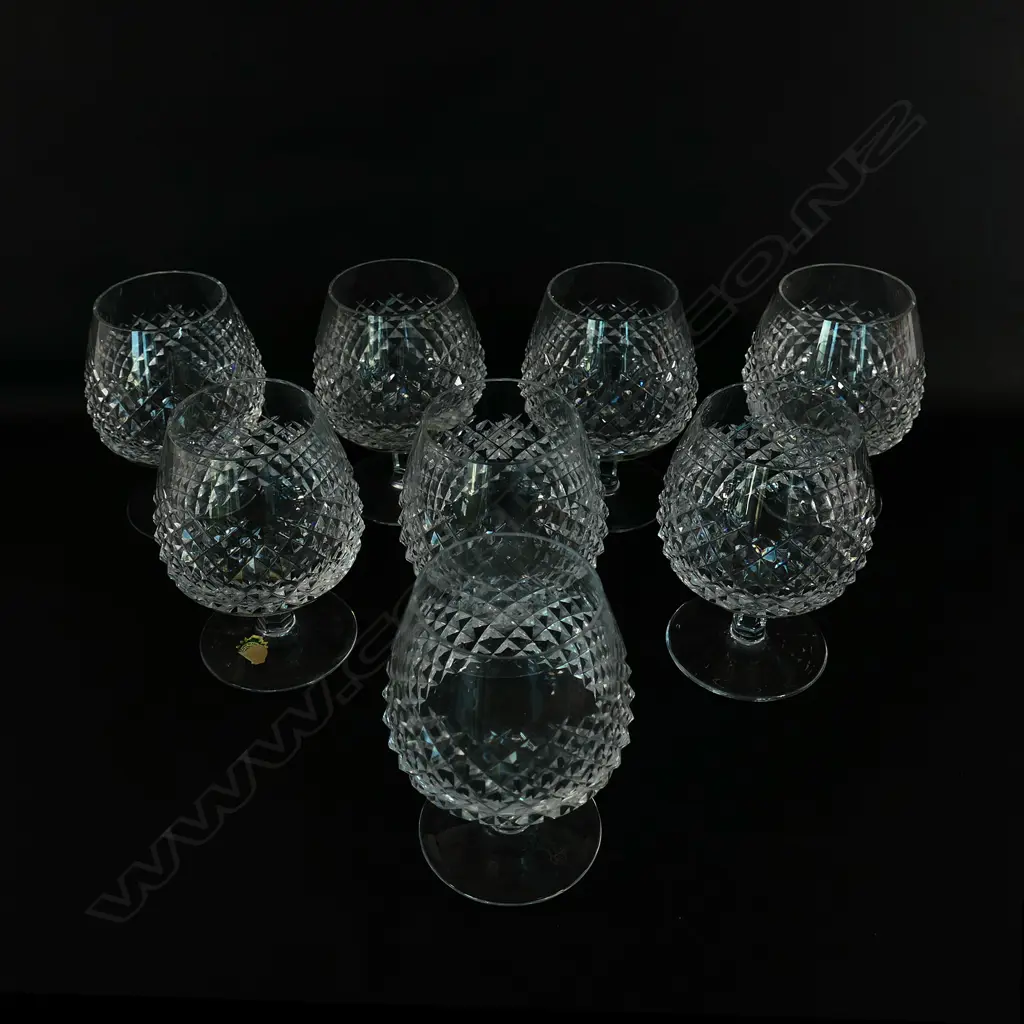 A set of eight Waterford crystal brandy balloons Image 1++