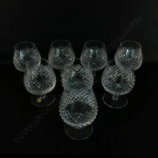 A set of eight Waterford crystal brandy balloons