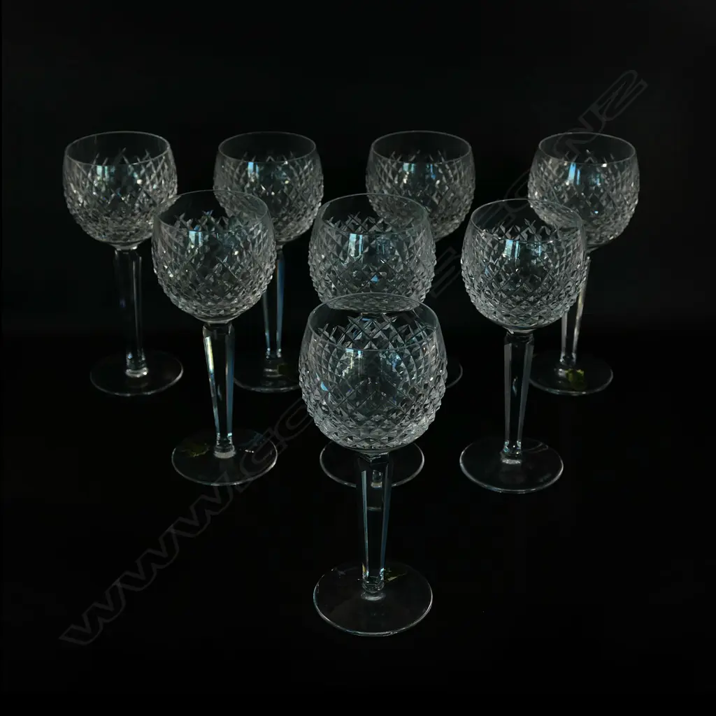 A set of eight Waterford crystal hock glasses Image 1++