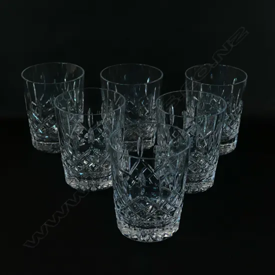 A set of six Waterford crystal Lismore tumblers