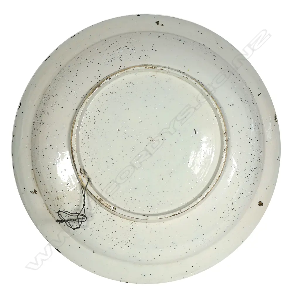 An 18thC Dutch Delft blue and white charger Image 1++