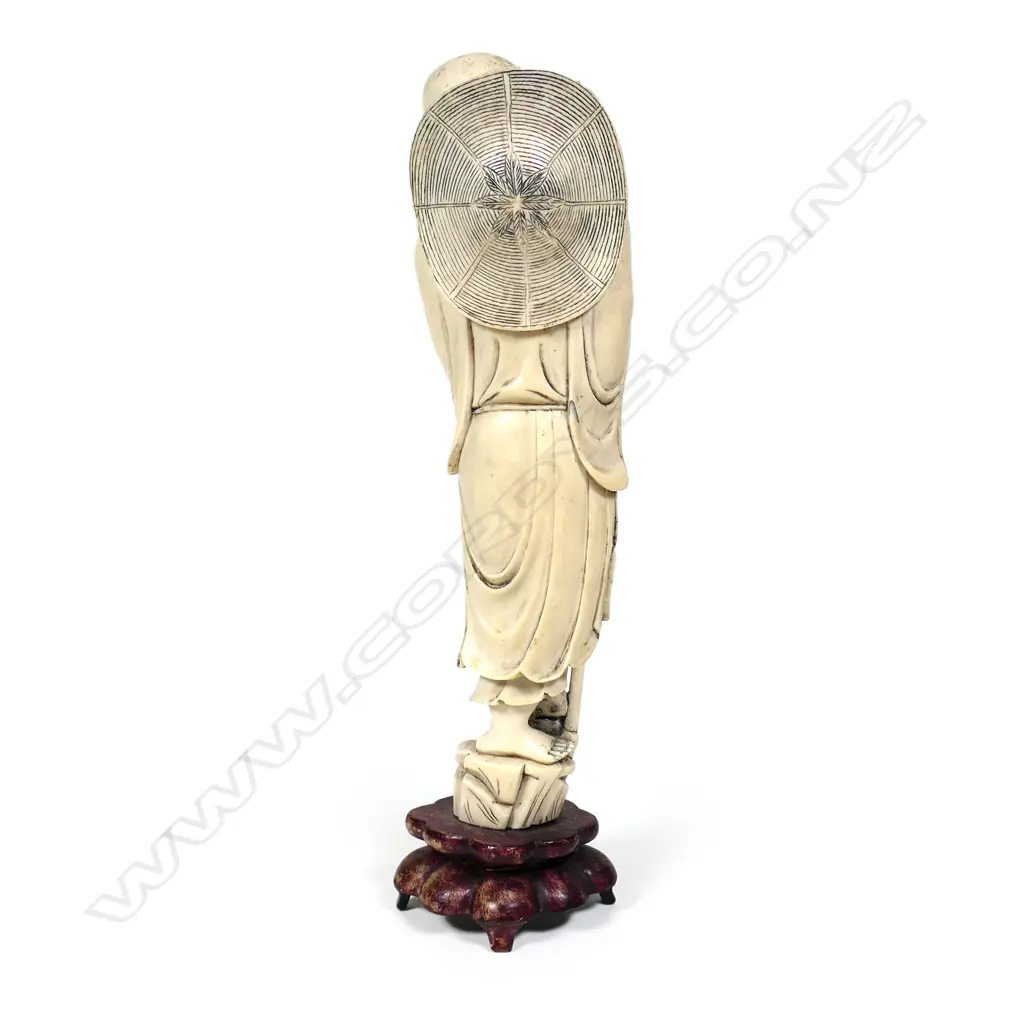 A Chinese carved ivory laughing Buddha Image 1++