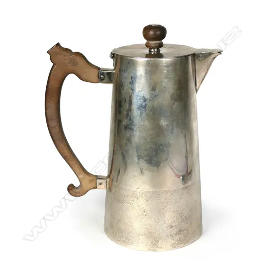 An early 20thc Chinese silver coffee/hot water pot