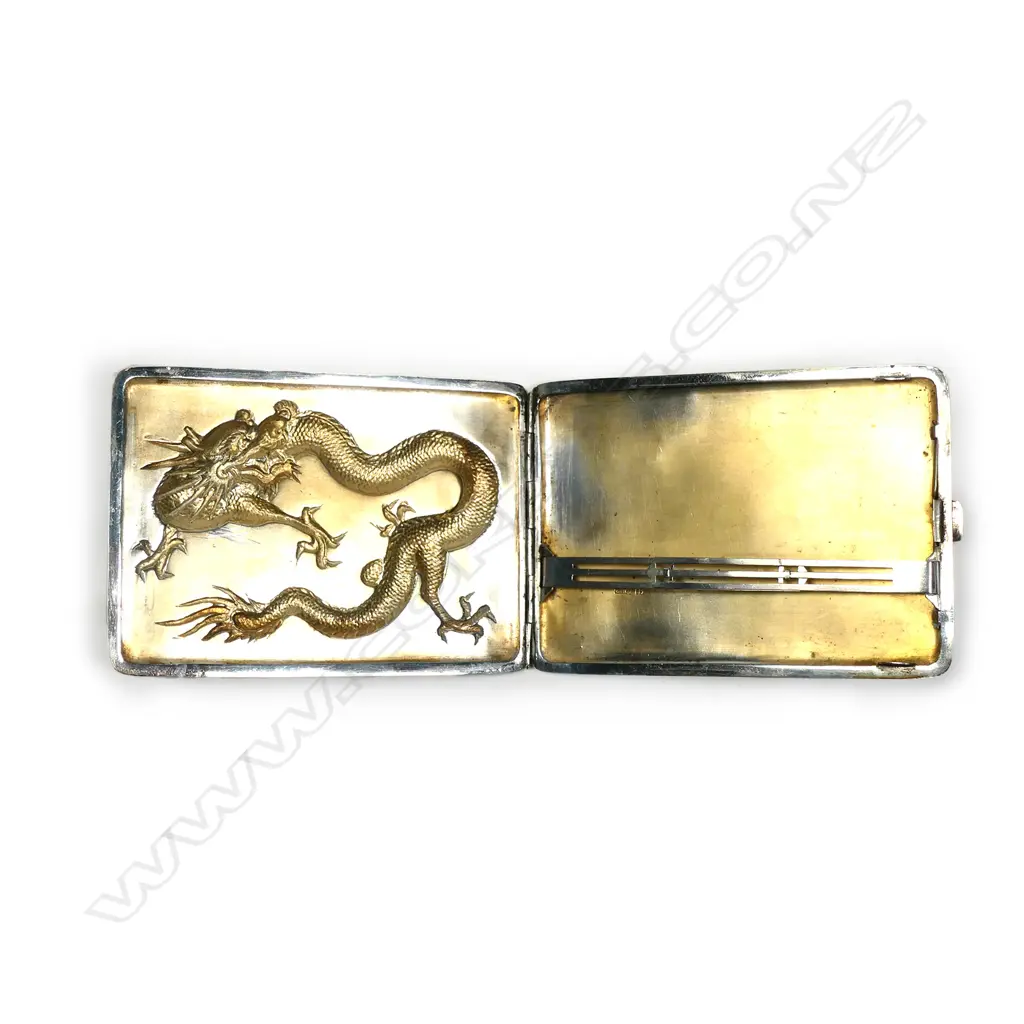 An early 20thc Chinese silver cigarette case Image 1++
