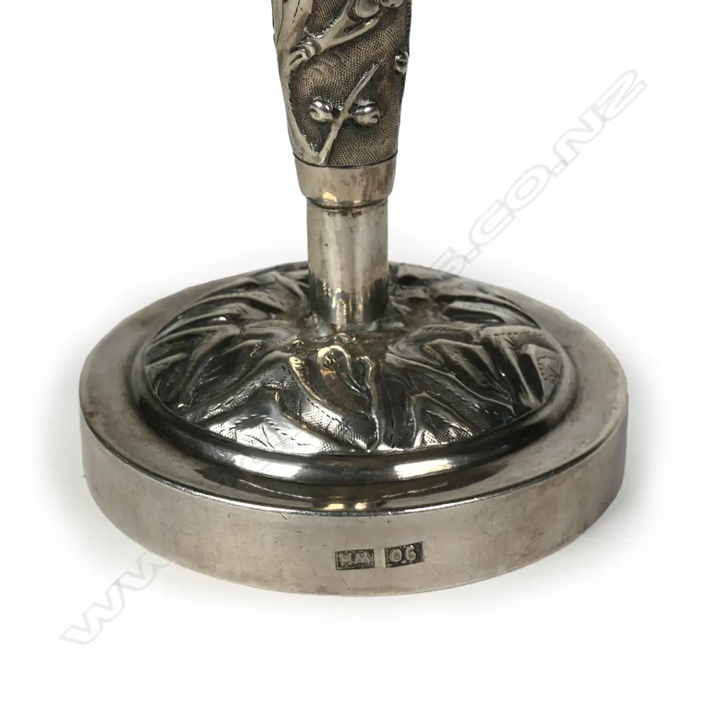 A c.1900 Chinese silver specimen vase Image 1++