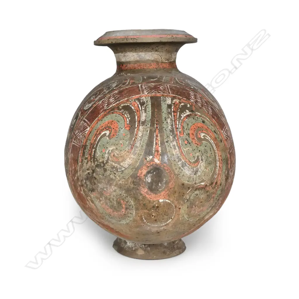 A Neolithic style Chinese barrel form pottery vessel Image 1++