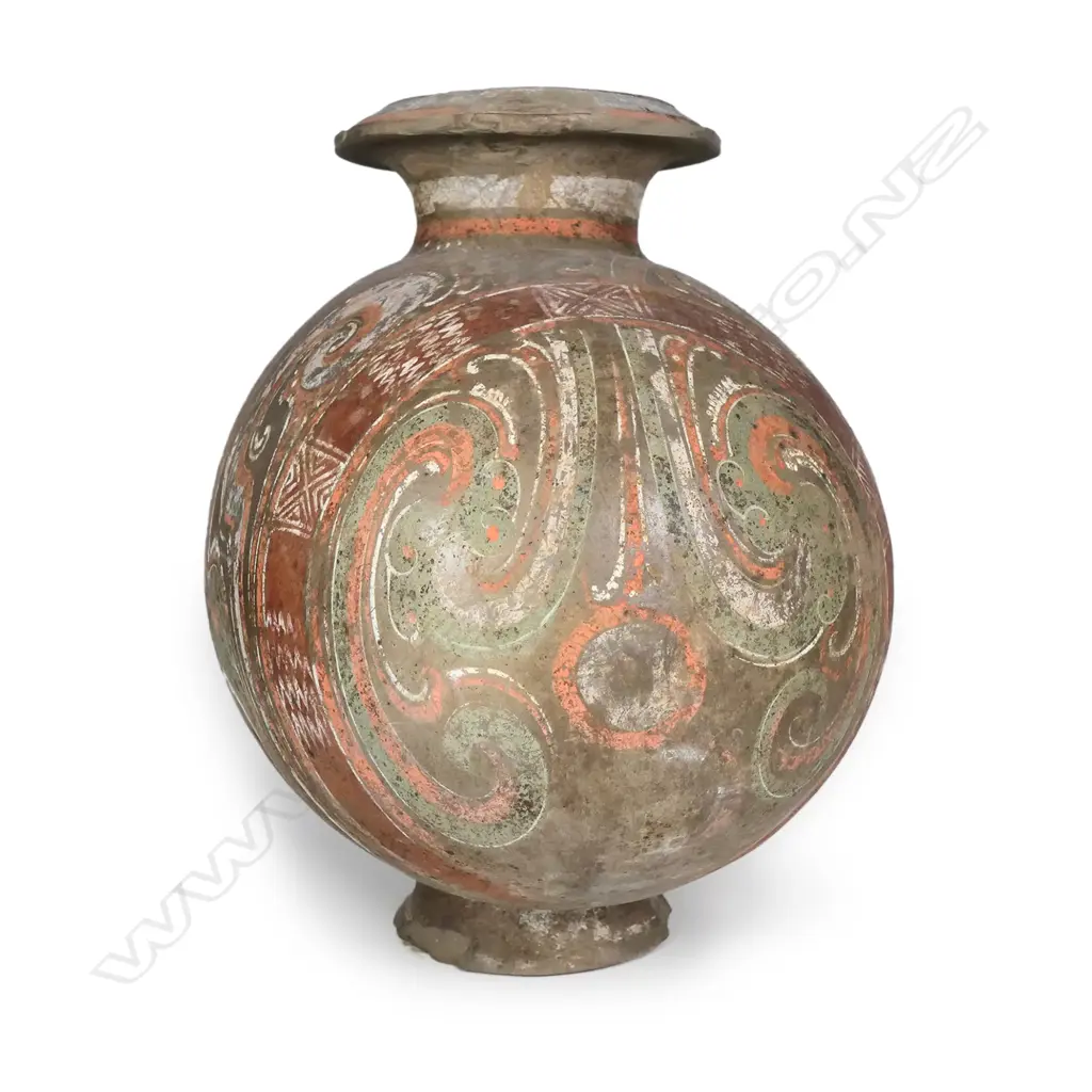 A Neolithic style Chinese barrel form pottery vessel Image 1++