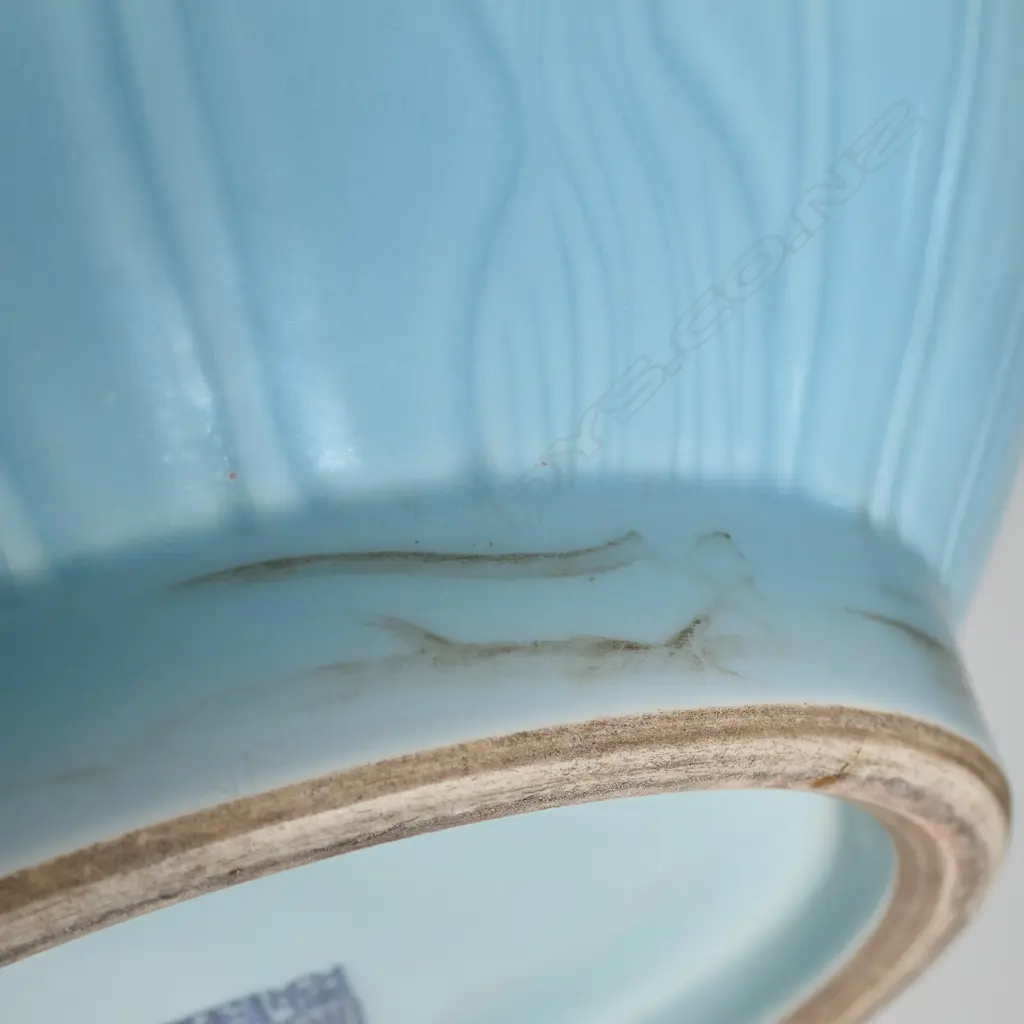 A large Chinese porcelain pale aqua blue glazed vase Image 1++