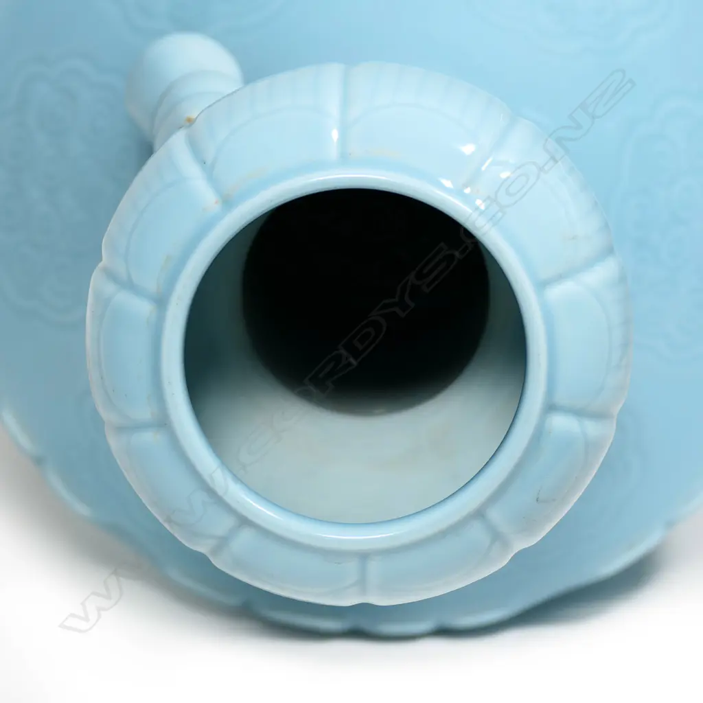 A large Chinese porcelain pale aqua blue glazed vase Image 1++