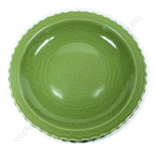 A Thai celadon large dish