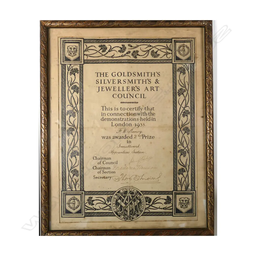 A unique family archive collection items belonging to the NZ silversmith Fred Money Image 1++