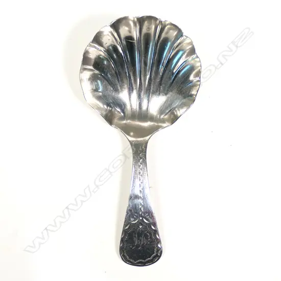A George III silver caddy spoon