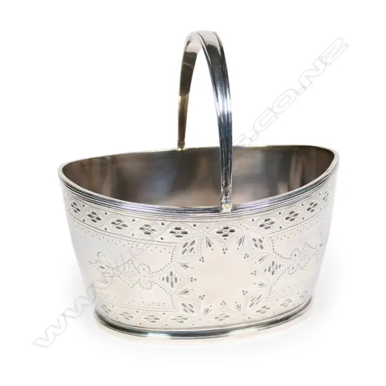 A George III silver basket