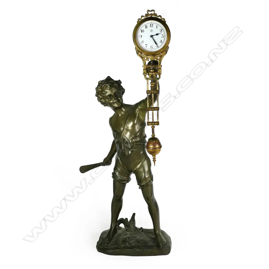 Late 19thC Junghans ‘Bat Boy’ mystery clock Image 1++