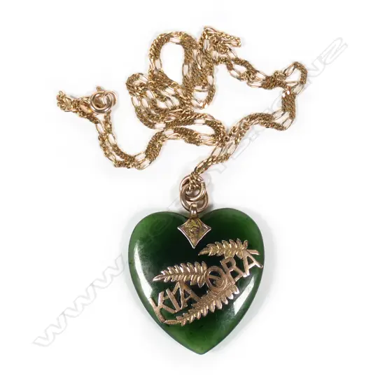 A colonial pounamu heart pendant