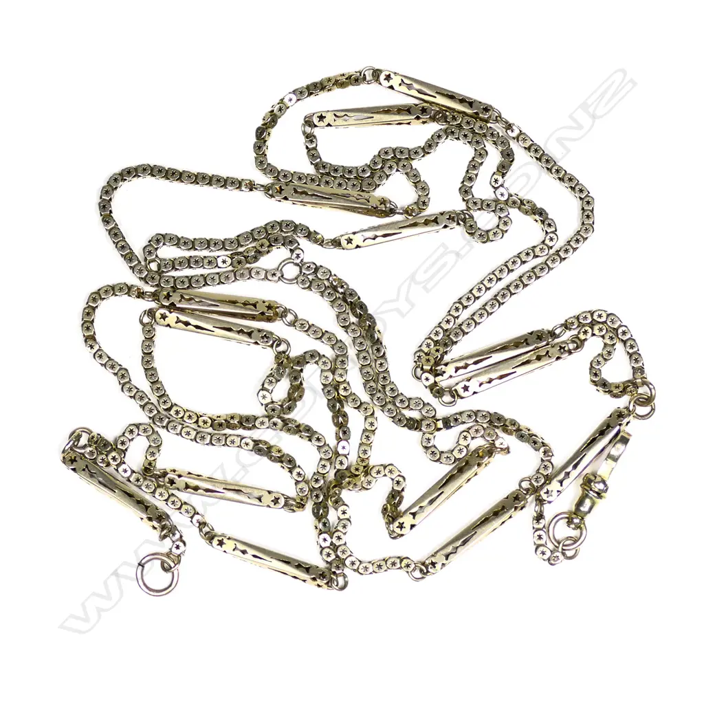 A 9ct. gold muff chain Image 1++