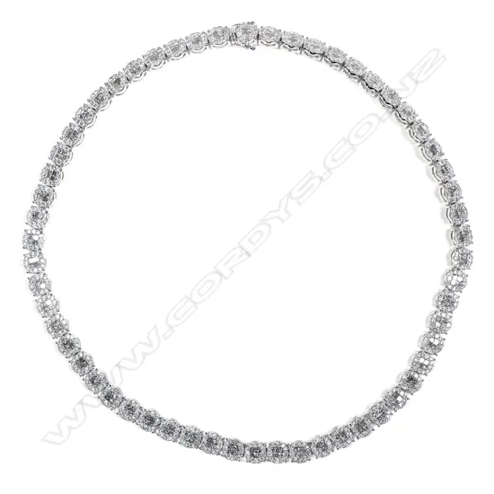 An impressive 18ct and multi diamond set necklace