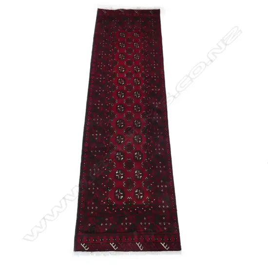A hand knotted Turkman runner