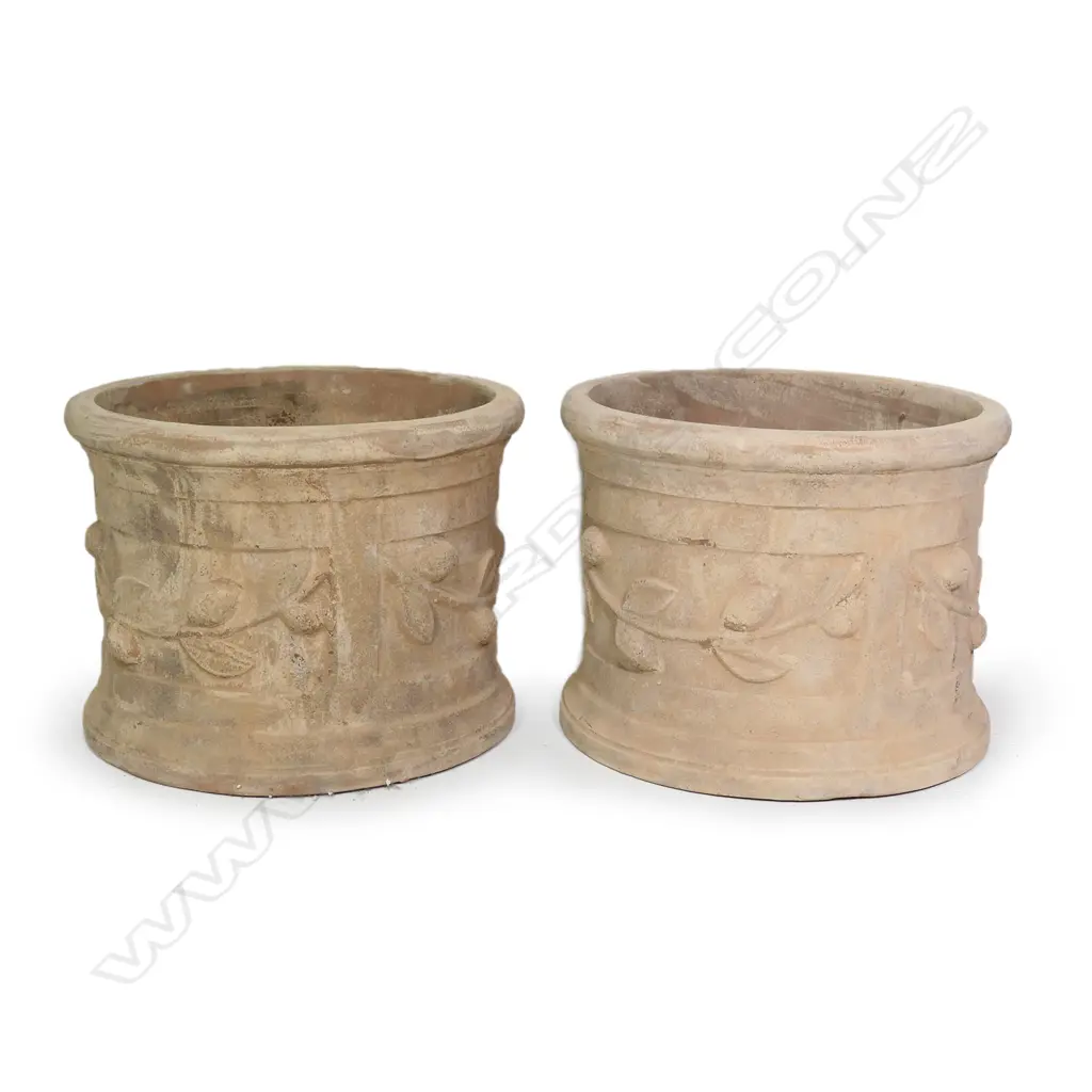 A pair French style terracotta citrus planters Image 1++