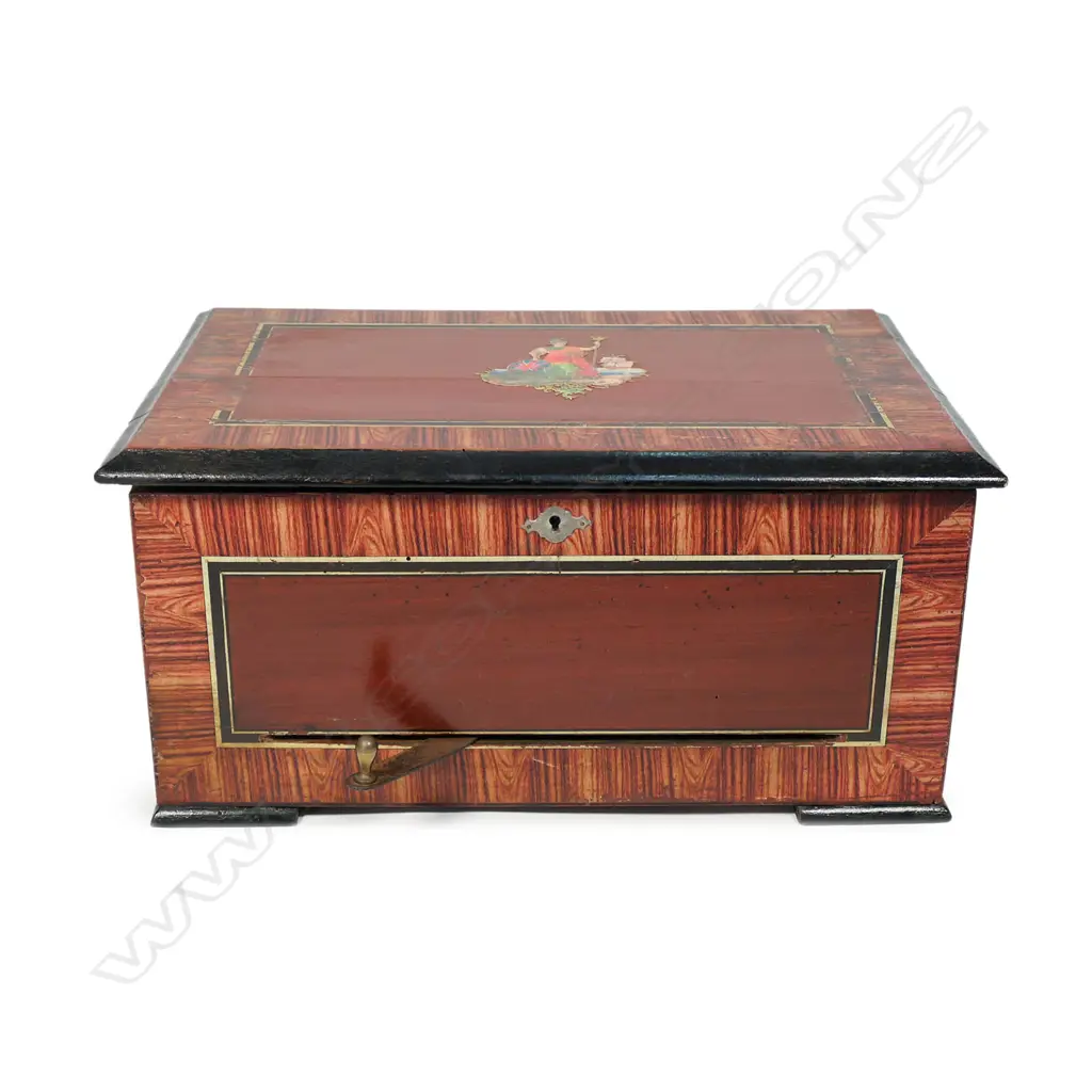 A 19thC Swiss disc music box Image 1++