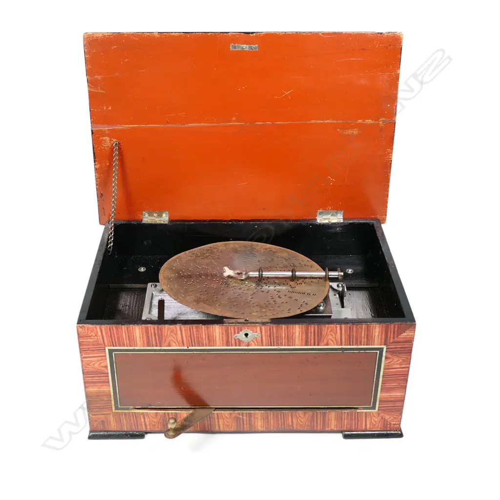 A 19thC Swiss disc music box Image 1++
