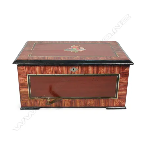 A 19thC Swiss disc music box