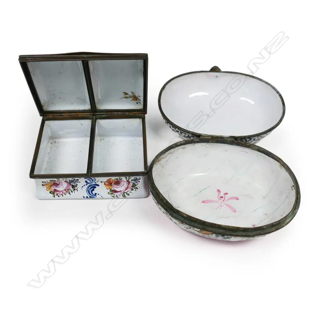Two 19thC enamel boxes Image 1++