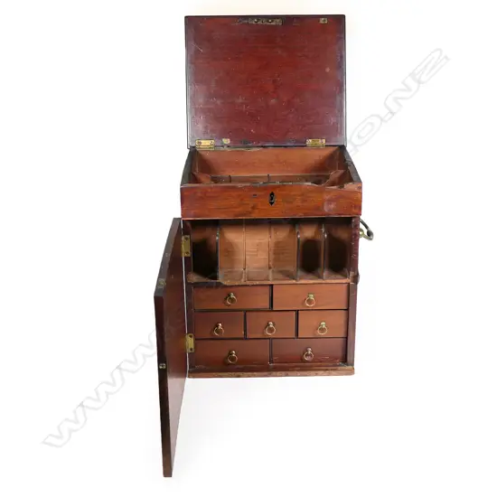 A Georgian mahogany traveling apothecary's case
