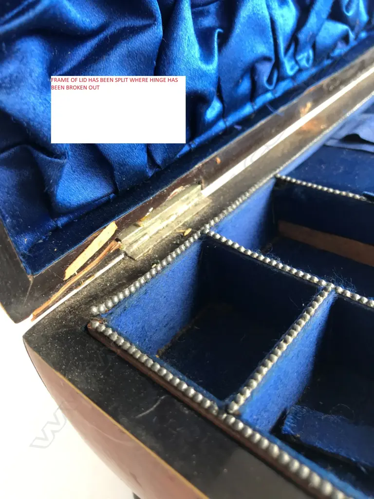 A Regency tortoiseshell sarcophagus sewing box Image 1++